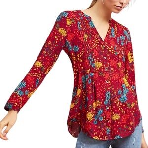 Anthropologie Pintucked Blouse